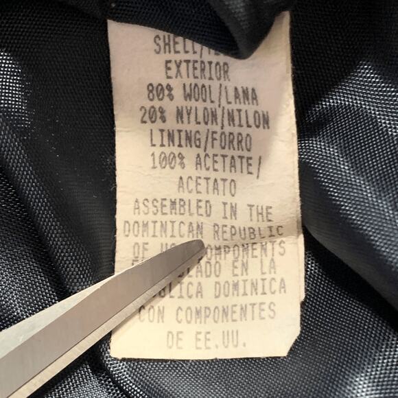 Vintage 90s Herman Kay Wool Blend Long Coat Navy Blue Size 6 Elegant Tailored - Picture 12 of 13